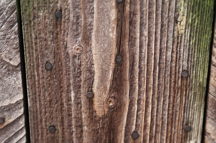 this image shows douglas fir fence in Fullerton, California